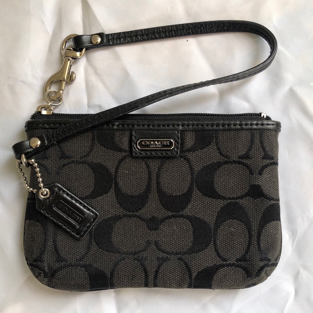 Coach Monogram wristlet